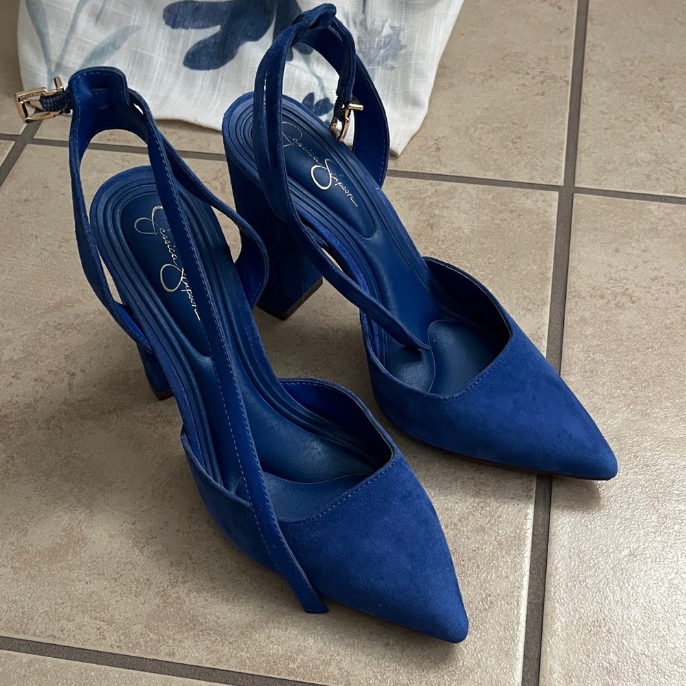 Jessica Simpson Royal Blue Suede Heels